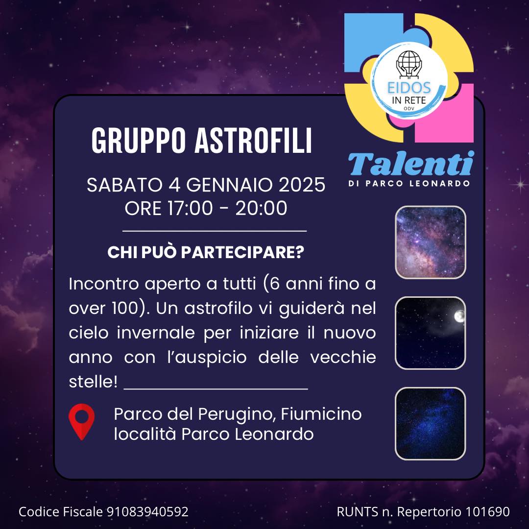 Gruppo Astrofili 4 gennaio 2025
