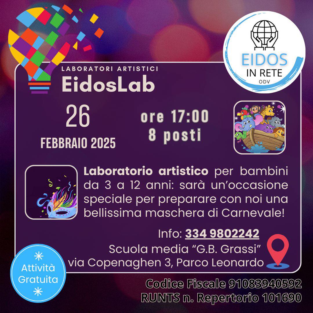 Laboratorio Artistico Carnvale 2025